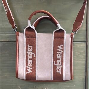 Wrangler Brown and Cream Tote Bag with Durable Design